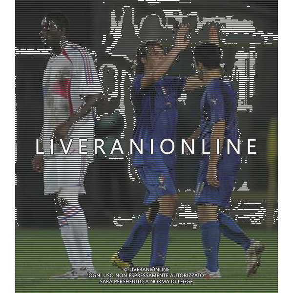 Italia - Francia Under 21 amichevole giocata a La Spezia 21/08/2007 nella foto esultanza dopo il gol di dessena con giuseppe rossi ph Andry/Ag. Aldo Liverani