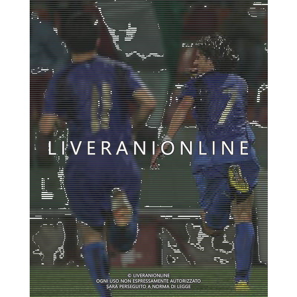 Italia - Francia Under 21 amichevole giocata a La Spezia 21/08/2007 nella foto esultanza dopo il gol di dessena ph Andry/Ag. Aldo Liverani