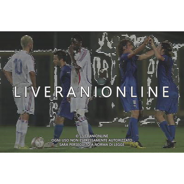 Italia - Francia Under 21 amichevole giocata a La Spezia 21/08/2007 nella foto esultanza dopo il gol di dessena ph Andry/Ag. Aldo Liverani