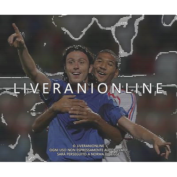 Italia - Francia Under 21 amichevole giocata a La Spezia 21/08/2007 nella foto nicola pozzi con bellaid ph Andry/Ag. Aldo Liverani