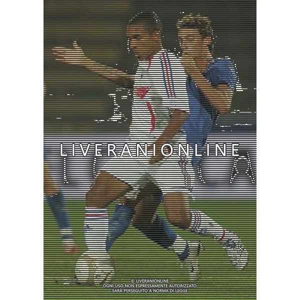 Italia - Francia Under 21 amichevole giocata a La Spezia 21/08/2007 nella foto gouffran e marchisio ph Andry/Ag. Aldo Liverani