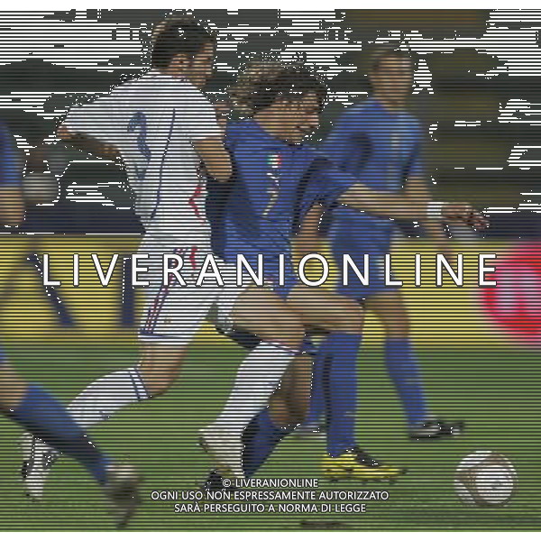 La Spezia 21 agosto 2007 Italia - Francia Under 21 amichevole nella foto: Dessena e Marange foto Andry / Ag. Aldo Liverani