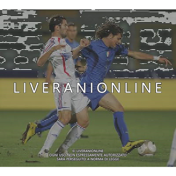 La Spezia 21 agosto 2007 Italia - Francia Under 21 amichevole nella foto: Dessena e Marange foto Andry / Ag. Aldo Liverani