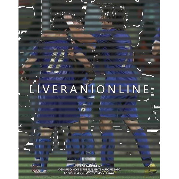 La Spezia 21 agosto 2007 Italia - Francia Under 21 amichevole nella foto: esultanza italia foto Andry / Ag. Aldo Liverani