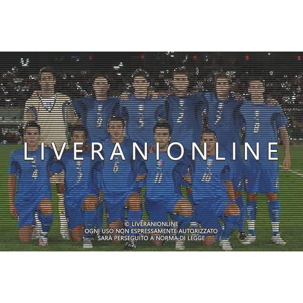 La Spezia 21 agosto 2007 Italia - Francia Under 21 amichevole nella foto: formazione italia under 21 foto Andry / Ag. Aldo Liverani