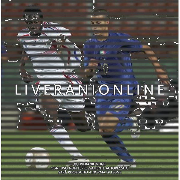 La Spezia 21 agosto 2007 Italia - Francia Under 21 amichevole nella foto: Giovinco e Matuidi foto Andry / Ag. Aldo Liverani
