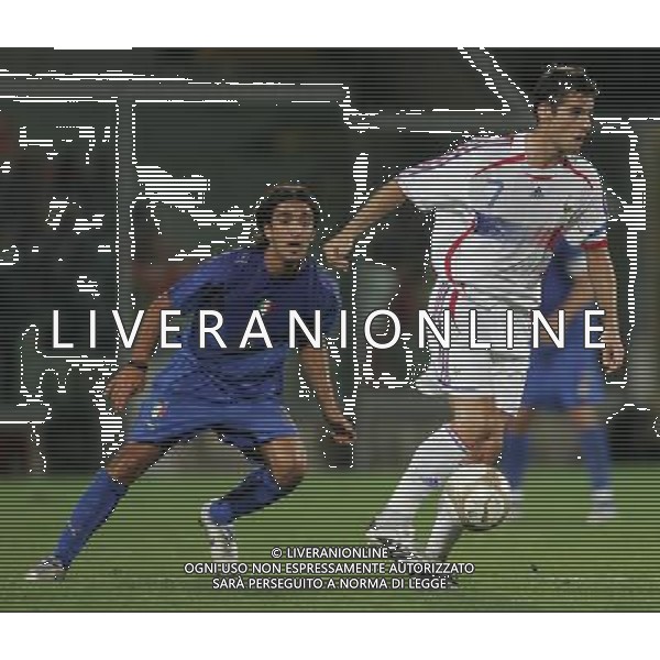 La Spezia 21 agosto 2007 Italia - Francia Under 21 amichevole nella foto: Gourcuff Yoann e Morosini foto Andry / Ag. Aldo Liverani