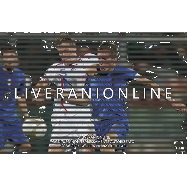 La Spezia 21 agosto 2007 Italia - Francia Under 21 amichevole nella foto: Lupoli e Josse foto Andry / Ag. Aldo Liverani