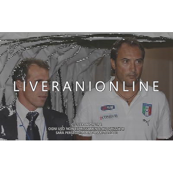 La Spezia 21 agosto 2007 Italia - Francia Under 21 amichevole nella foto: Zola Gianfranco e Casiraghi Pierluigi foto Andry / Ag. Aldo Liverani