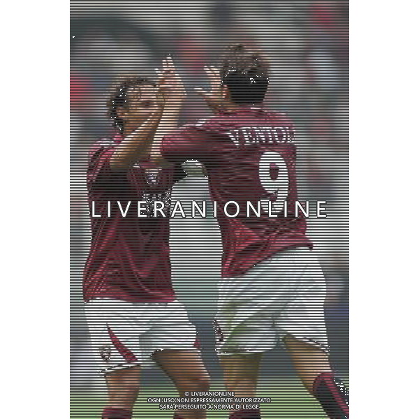 Torino - Rimini Coppa Italia Tim Cup 2007/2008 29-08-2007 Nella foto: esultanza dopo il gol di nicola ventola con gianluca comotto ©Falzone/Press Photo/Ag. Aldo Liverani Sas