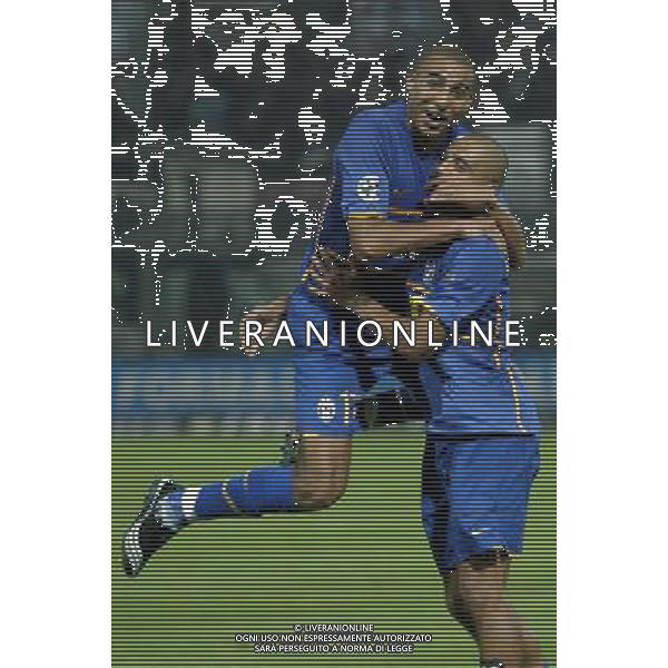 Parma Juventus Coppa Italia Tim Cupa 2007/200829-08-2007 Parma Nella foto: Esultanza di Sergio Almiron e David Trezeguet dopo il gol ©Viganti/Press Photo/Ag. Aldo Liverani Sas