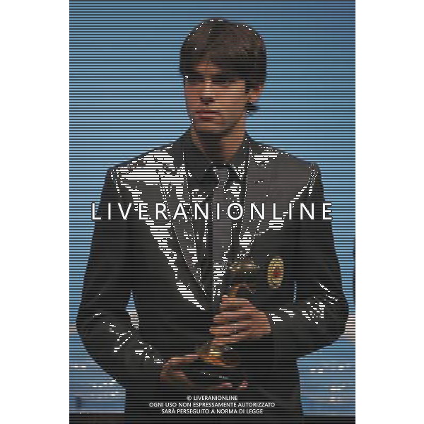 Sorteggio Champions League Monaco Montecarlo 30/08/2007 nella foto kaka\' premiato come miglior attaccante e miglior giocatore ph Luzzani/Ag. Aldo Liverani Sas