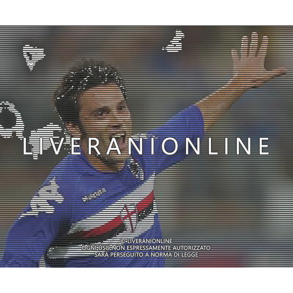 Sampdoria - Hajduk Spalato Coppa Uefa 30/08/2007 nella foto esultanza dopo il gol di vincenzo montella ph andry/Ag. Aldo Liverani sas
