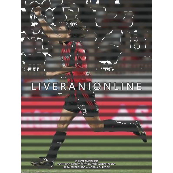 Milan - Siviglia SuperCoppa Europea Monaco Montecarlo 31/08/2007 nella foto esultanza dopo il gol di Filippo Inzaghi ph Ag. Aldo liverani