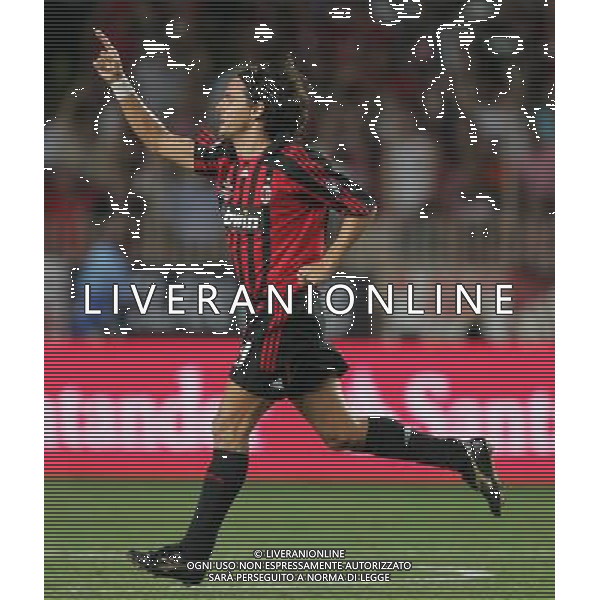 Milan - Siviglia SuperCoppa Europea Monaco Montecarlo 31/08/2007 nella foto esultanza dopo il gol di Filippo Inzaghi ph Ag. Aldo liverani