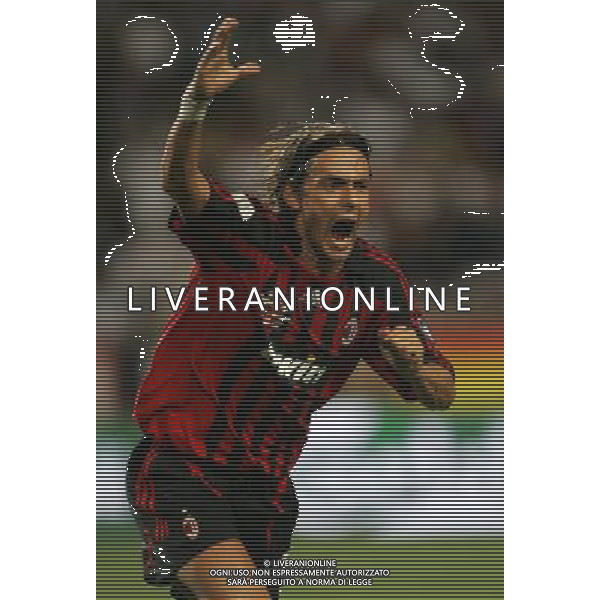 Milan - Siviglia SuperCoppa Europea Monaco Montecarlo 31/08/2007 nella foto esultanza dopo il gol di Filippo inzaghi ph Ag. Aldo liverani