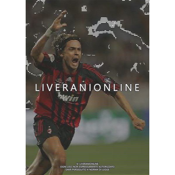 Milan - Siviglia SuperCoppa Europea Monaco Montecarlo 31/08/2007 nella foto esultanza dopo il gol di Filippo inzaghi ph Ag. Aldo liverani