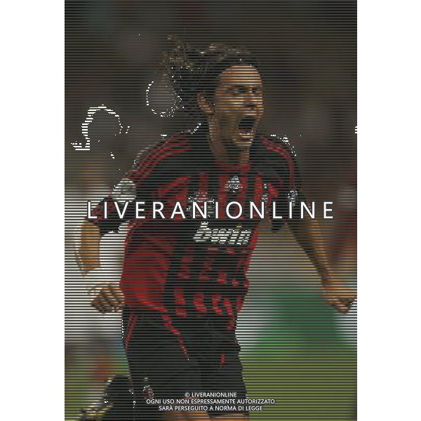 Milan - Siviglia SuperCoppa Europea Monaco Montecarlo 31/08/2007 nella foto esultanza dopo il gol di Filippo inzaghi ph Ag. Aldo liverani
