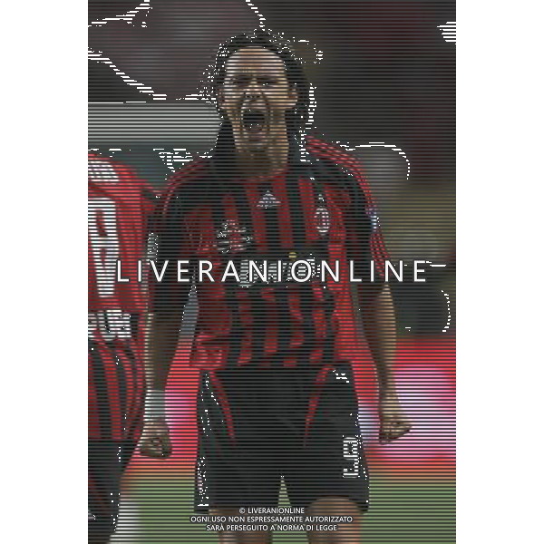 Milan - Siviglia SuperCoppa Europea Monaco Montecarlo 31/08/2007 nella foto esultanza dopo il gol di Filippo inzaghi ph Ag. Aldo liverani