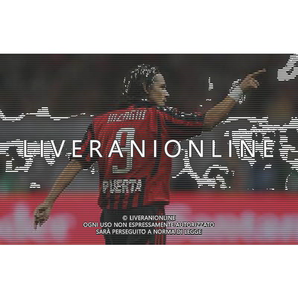 Milan - Siviglia SuperCoppa Europea Monaco Montecarlo 31/08/2007 nella foto esultanza dopo il gol di Filippo inzaghi ph Ag. Aldo liverani