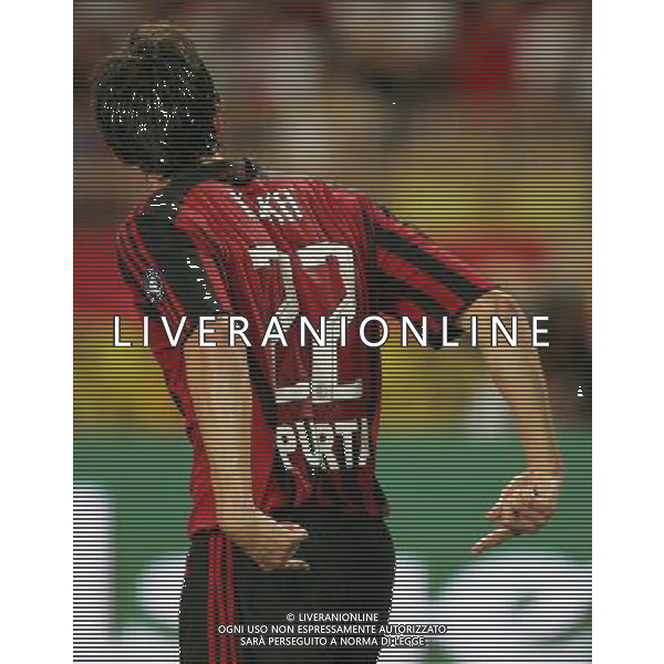 Milan - Siviglia SuperCoppa Europea Monaco Montecarlo 31/08/2007 nella foto esultanza dopo il gol su rigore di kaka\' che lo dedica a Puerta ph Ag. Aldo liverani