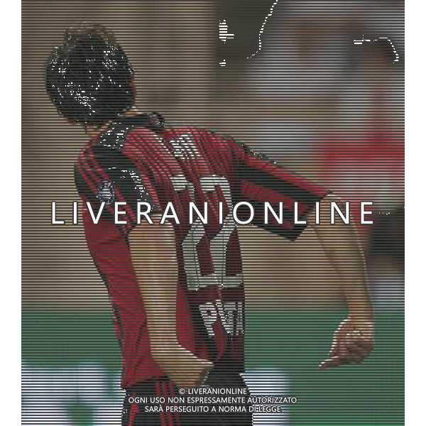 Milan - Siviglia SuperCoppa Europea Monaco Montecarlo 31/08/2007 nella foto esultanza dopo il gol su rigore di kaka\' che lo dedica a Puerta ph Ag. Aldo liverani