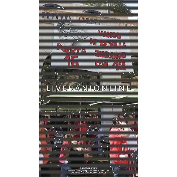 Milan - Siviglia SuperCoppa Europea Monaco Montecarlo 31/08/2007 nella foto gli striscioni dei tifosi per puerta ph Ag. Aldo liverani