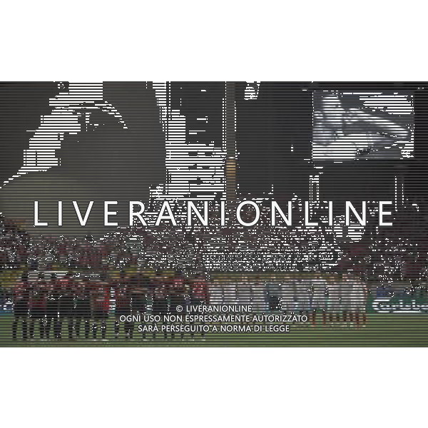 Milan - Siviglia SuperCoppa Europea Monaco Montecarlo 31/08/2007 nella foto il minuto di silenzio per puerta ph Ag. Aldo liverani