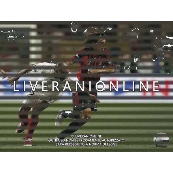 Milan - Siviglia SuperCoppa Europea Monaco Montecarlo 31/08/2007 nella foto Andrea Pirlo e kanoute\' ph Ag. Aldo liverani