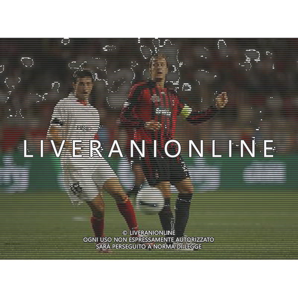 Milan - Siviglia SuperCoppa Europea Monaco Montecarlo 31/08/2007 nella foto Massimo Ambrosini con Marti\' ph Ag. Aldo liverani