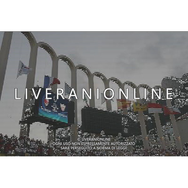 Milan - Siviglia SuperCoppa Europea Monaco Montecarlo 31/08/2007 nella foto bandiere a mezzasta per la scomparsa di Antonio Puerta ph Ag. Aldo liverani