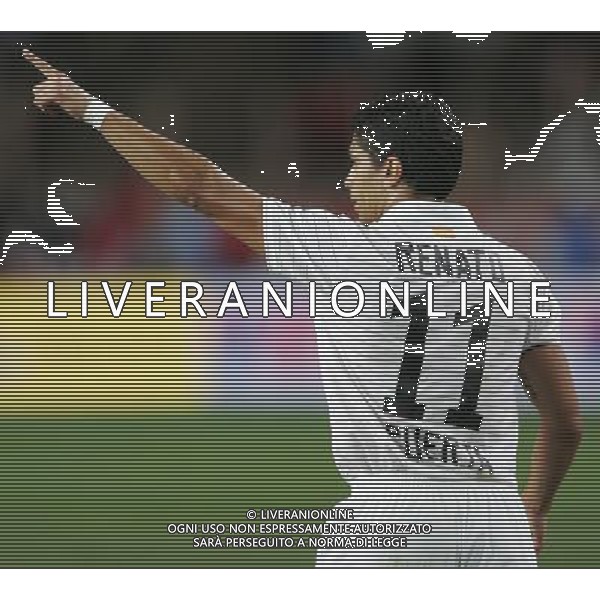 Milan - Siviglia SuperCoppa Europea Monaco Montecarlo 31/08/2007 nella foto esultanza dopo il gol di Renato ph Ag. Aldo liverani