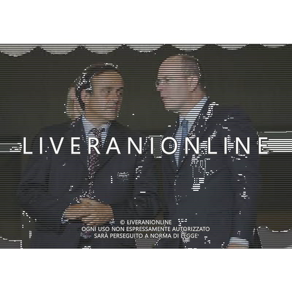 Montecarlo Monaco 31-08-2007 supercoppa europea 2006/07 milan-siviglia 3:1 nella foto platini michel con il principe sas alberto di monaco ph marco luzzani/ag aldo liverani s.a.s.