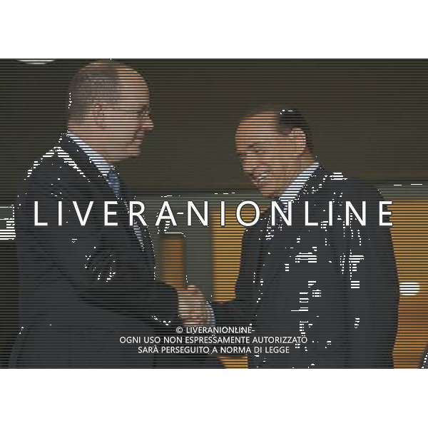 Montecarlo Monaco 31-08-2007 supercoppa europea 2006/07 milan-siviglia 3:1 nella foto berlusconi silvio con il principe sas alberto di monaco ph marco luzzani/ag aldo liverani s.a.s.
