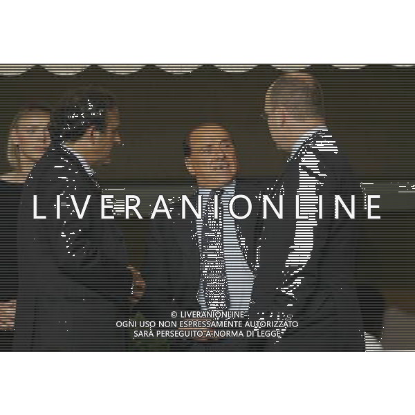 Montecarlo Monaco 31-08-2007 supercoppa europea 2006/07 milan-siviglia 3:1 nella foto berlusconi silvio con il principe sas alberto di monaco e platini michel ph marco luzzani/ag aldo liverani s.a.s.