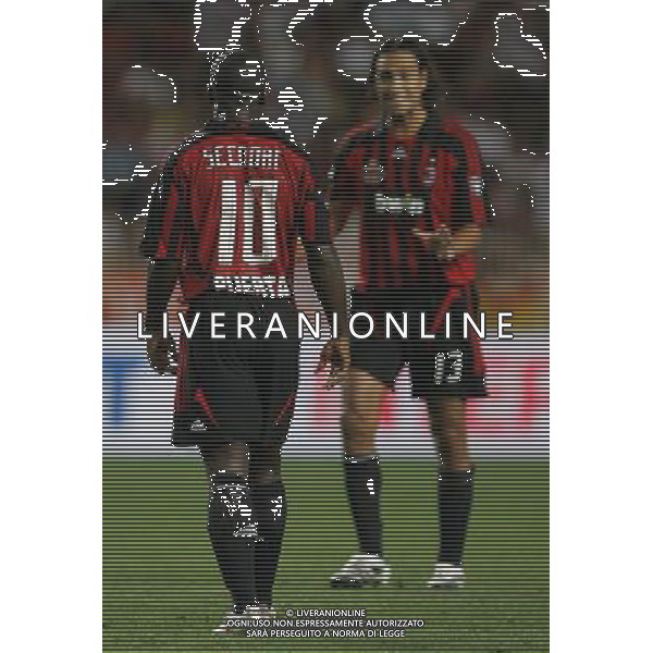Montecarlo Monaco 31-08-2007 supercoppa europea 2006/07 milan-siviglia 3:1 nella foto clarence seedorf e nesta alessandro ph marco luzzani/ag aldo liverani s.a.s.