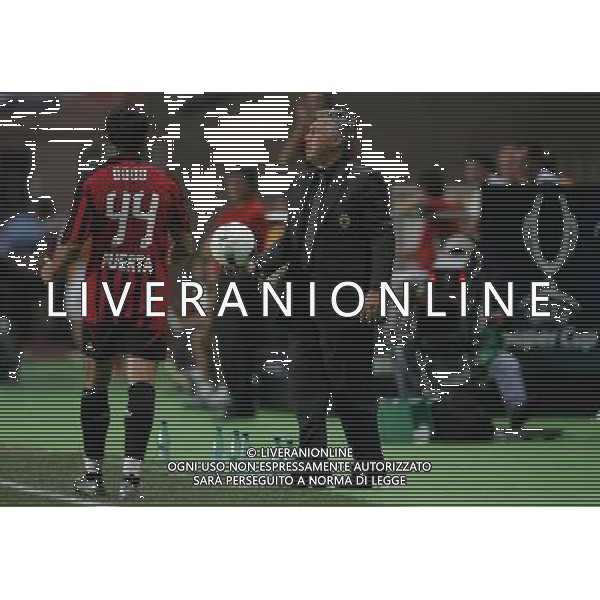 Montecarlo Monaco 31-08-2007 supercoppa europea 2006/07 milan-siviglia 3:1 nella foto carlo ancelotti e oddo massimo ph marco luzzani/ag aldo liverani s.a.s.