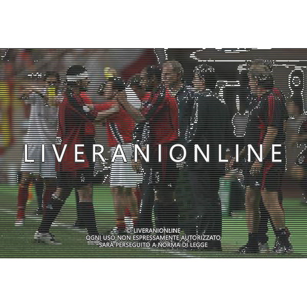 Montecarlo Monaco 31-08-2007 supercoppa europea 2006/07 milan-siviglia 3:1 nella foto gennaro gattuso esce sostituito da emerson che  al suo debutto ph marco luzzani/ag aldo liverani s.a.s.
