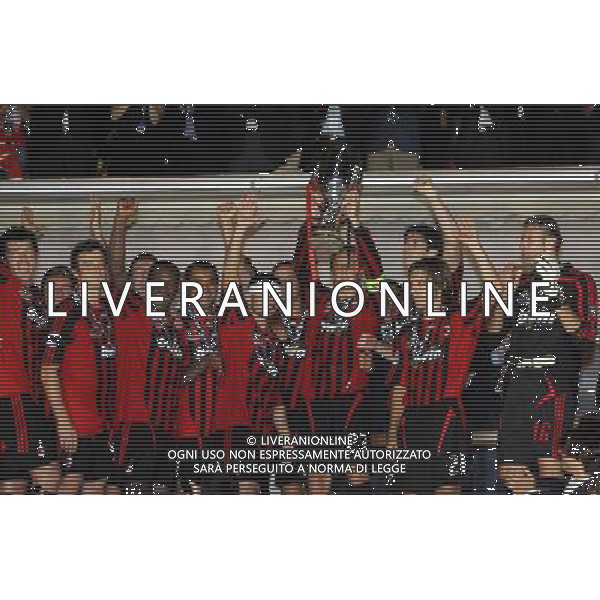 Montecarlo Monaco 31-08-2007 supercoppa europea 2006/07 milan-siviglia 3:1 nella foto festeggiamenti e premiazione milan ph marco luzzani/ag aldo liverani s.a.s.
