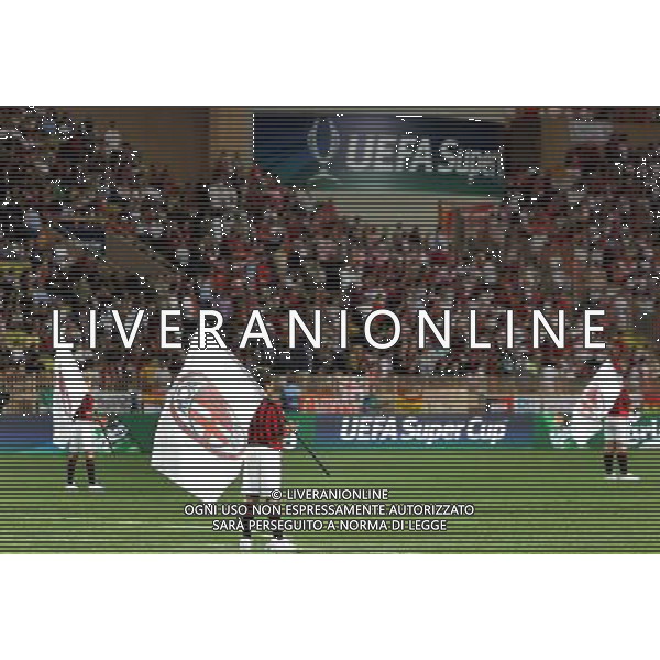 Montecarlo Monaco 31-08-2007 supercoppa europea 2006/07 milan-siviglia 3:1 nella foto bandiere milan ph marco luzzani/ag aldo liverani s.a.s.