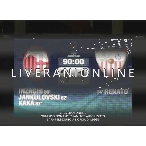Montecarlo Monaco 31-08-2007 supercoppa europea 2006/07 milan-siviglia 3:1 nella foto tabellone luminoso con il risultato finale ph marco luzzani/ag aldo liverani s.a.s.