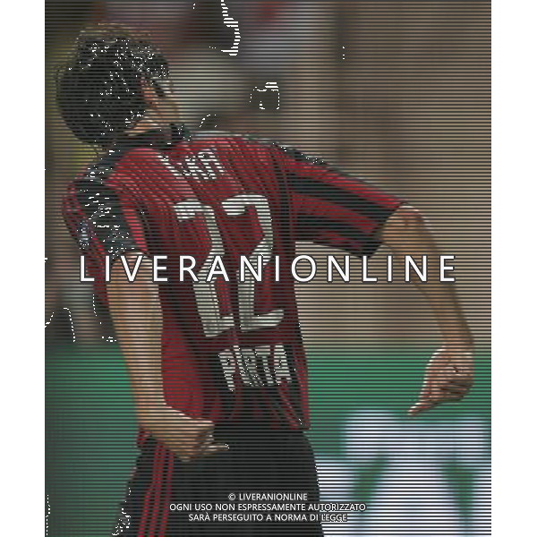 Montecarlo 31 agosto 2007 Ac Milan - Siviglia Supercoppa Europea nella foto: kaka esulta dedicando il suo gol a puerta foto Andry / Ag. Aldo Liverani 