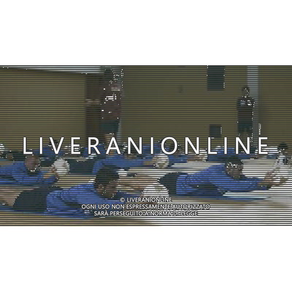 ALLENAMENTO NAZIONALE ITALIANA A COVERCIANO 04/09/2007 nella foto Christian Panucci e Lucarelli Cristiano durante l\' allenamento di questa mattina in palestra ph Bucco/Ag. Aldo Liverani Sas