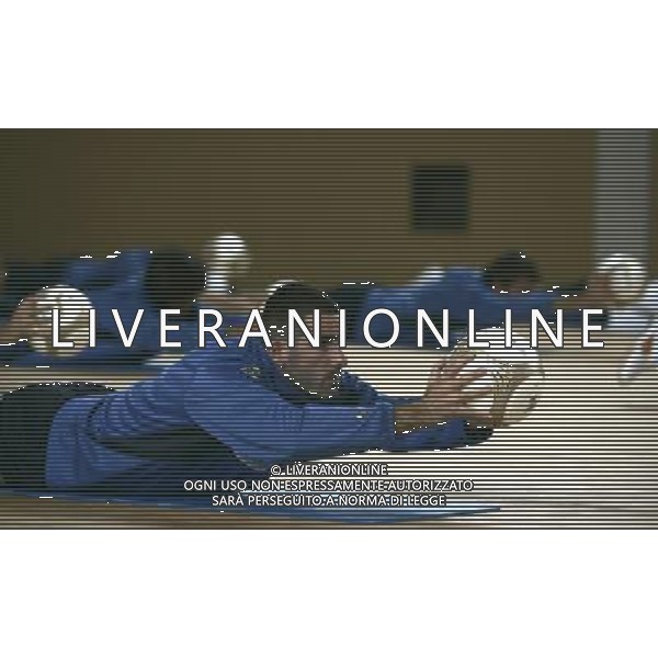 ALLENAMENTO NAZIONALE ITALIANA A COVERCIANO 04/09/2007 nella foto Lucarelli Cristiano durante l\' allenamento di questa mattina in palestra ph Bucco/Ag. Aldo Liverani Sas