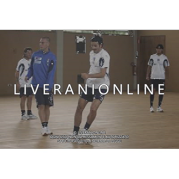 ALLENAMENTO NAZIONALE ITALIANA A COVERCIANO 04/09/2007 nella foto Fabio Grosso, Daniele De Rossi e Paquale Foggia durante l\' allenamento di questa mattina in palestra ph Bucco/Ag. Aldo Liverani Sas