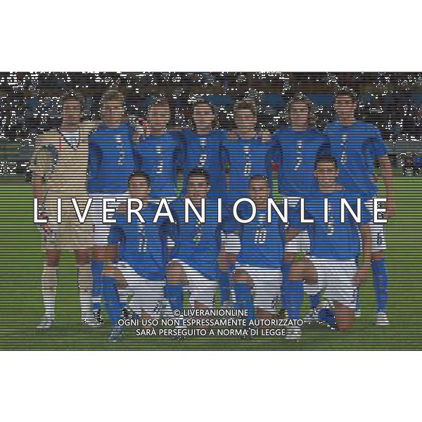 Qualificazione ai Campionati Europei 2008 Under 21 Trento(TN) - 07.09.2007 Italia U21 - Far Oer U21 Nella Foto:Formazione Italia /Ph.Vitez-Ag. Aldo Liverani