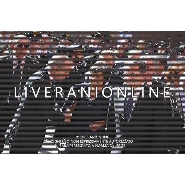 Funerale di Luciano Pavarotti nel Duomo di Modena 08/09/2007 nella foto Romano Prodi con la moglie Flavia Ph Gazzaniga/Agenzia Aldo Liverani Sas 