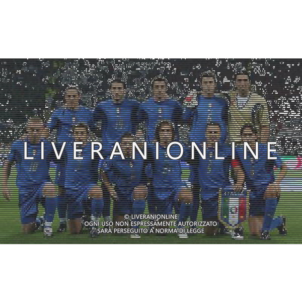 Italia - Francia Qualificazioni Europei 2008 08/09/2007 nella foto Formazione Italiana ph Agenzia Aldo Liverani Sas