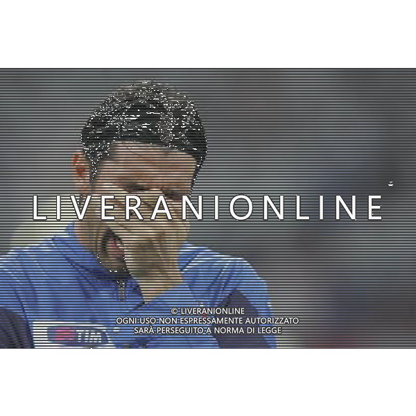 Italia - Francia Qualificazioni Europei 2008 08/09/2007 nella foto Gianluca Buffon si dispera per i fischi dei tifosi italiani durante l\'inno nazionale francese ph Agenzia Aldo Liverani Sas