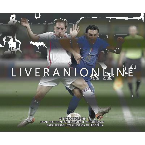 Italia - Francia Qualificazioni Europei 2008 08/09/2007 nella foto ribery e zambrotta gianluca ph Agenzia Aldo Liverani Sas